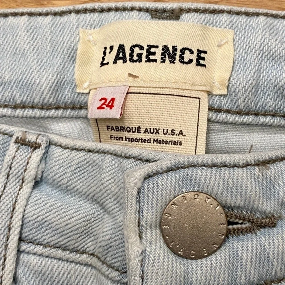 L'AGENCE High Line Skinny High Rise in Fade Out‎ Blue Light Wash Baddie Jeans 24